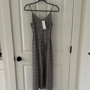 Sienna Sky Black and Tan Midi Dress